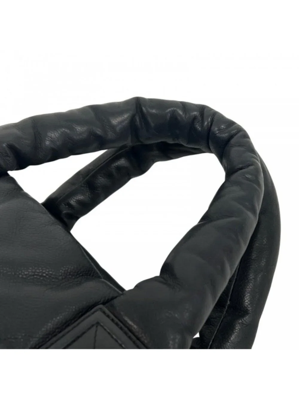 Chanel Handbag Coco Cocoon Leather Black Silver